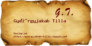 Györgyjakab Tilla névjegykártya